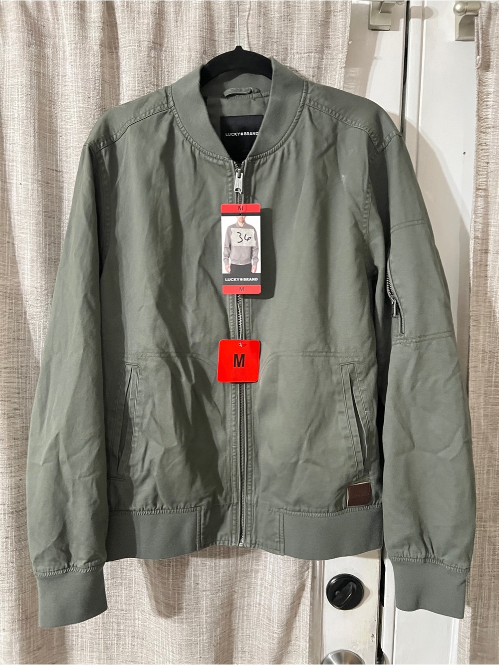 Lucky Brand Olive Green Bomber Jacket